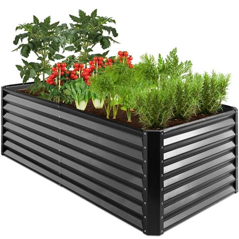 black metal flower boxes|elevated metal planter box.